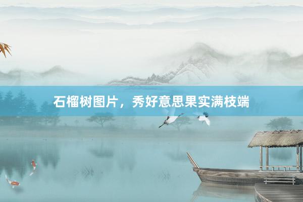 石榴树图片，秀好意思果实满枝端