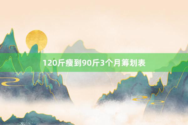 120斤瘦到90斤3个月筹划表